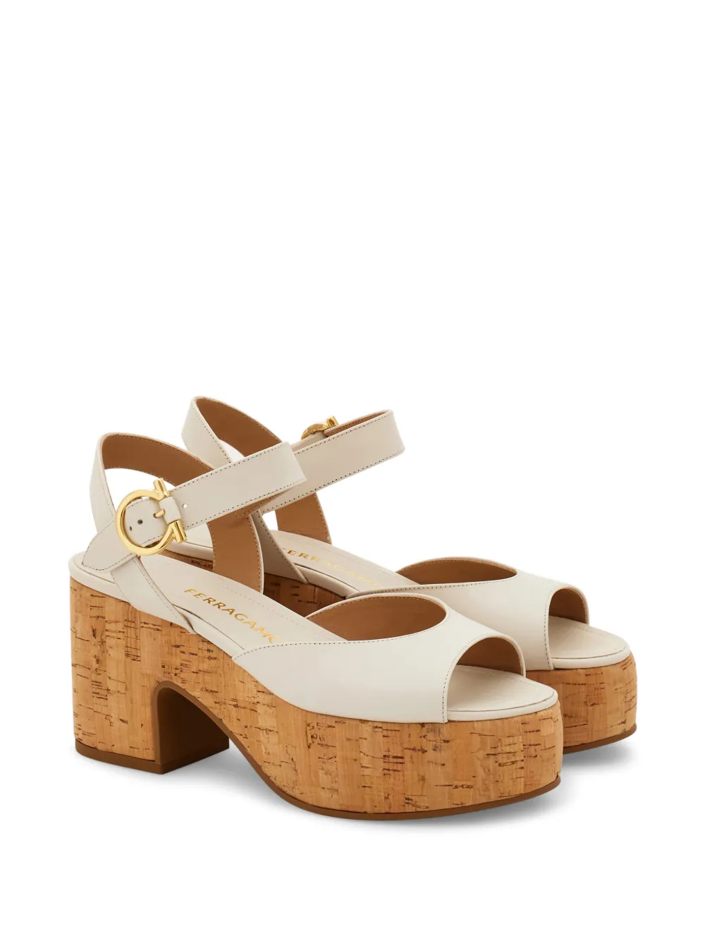 Ferragamo Sandalen met plateauzool Wit