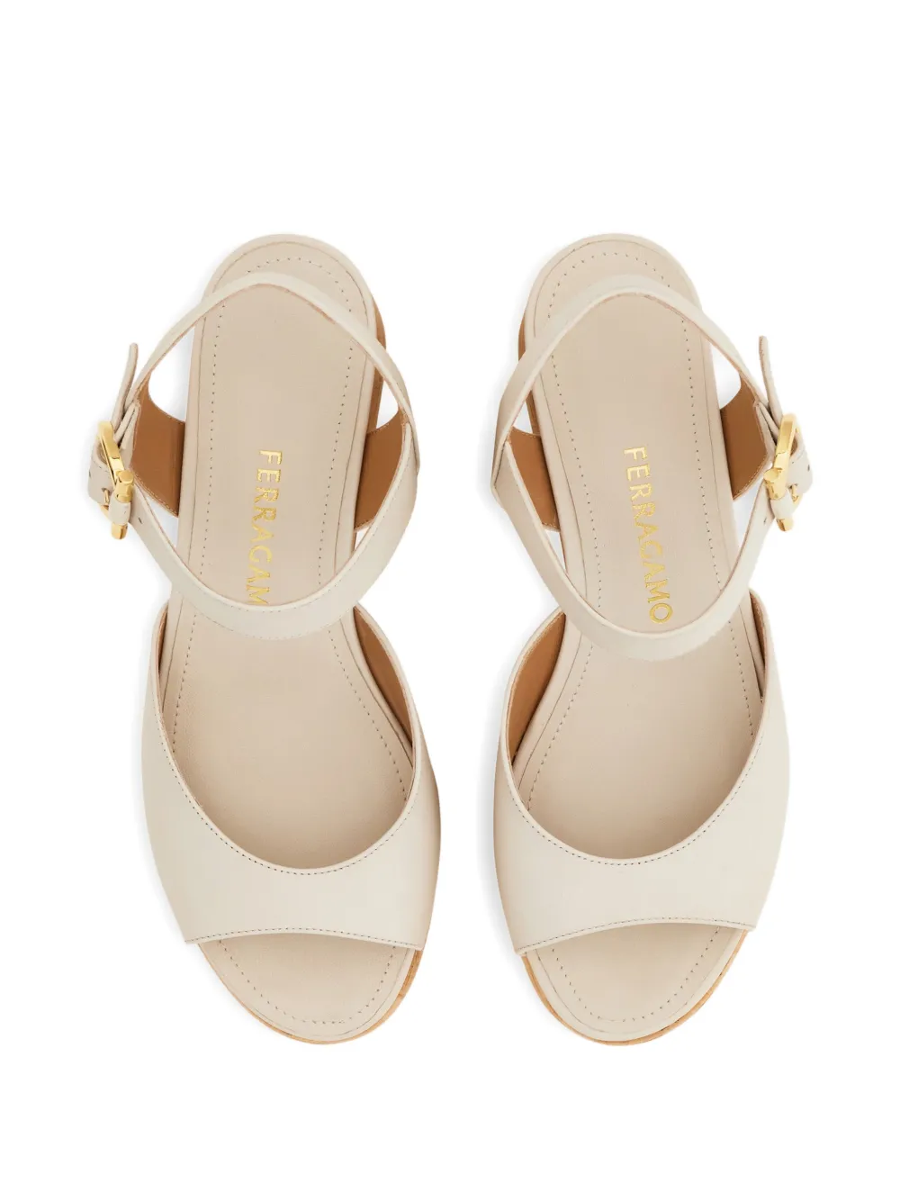 Ferragamo Sandalen met plateauzool Wit