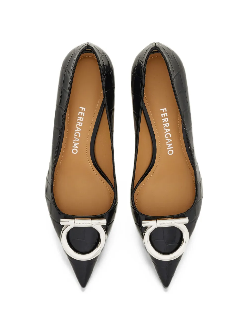 Ferragamo Maxi Gancini pumps Zwart