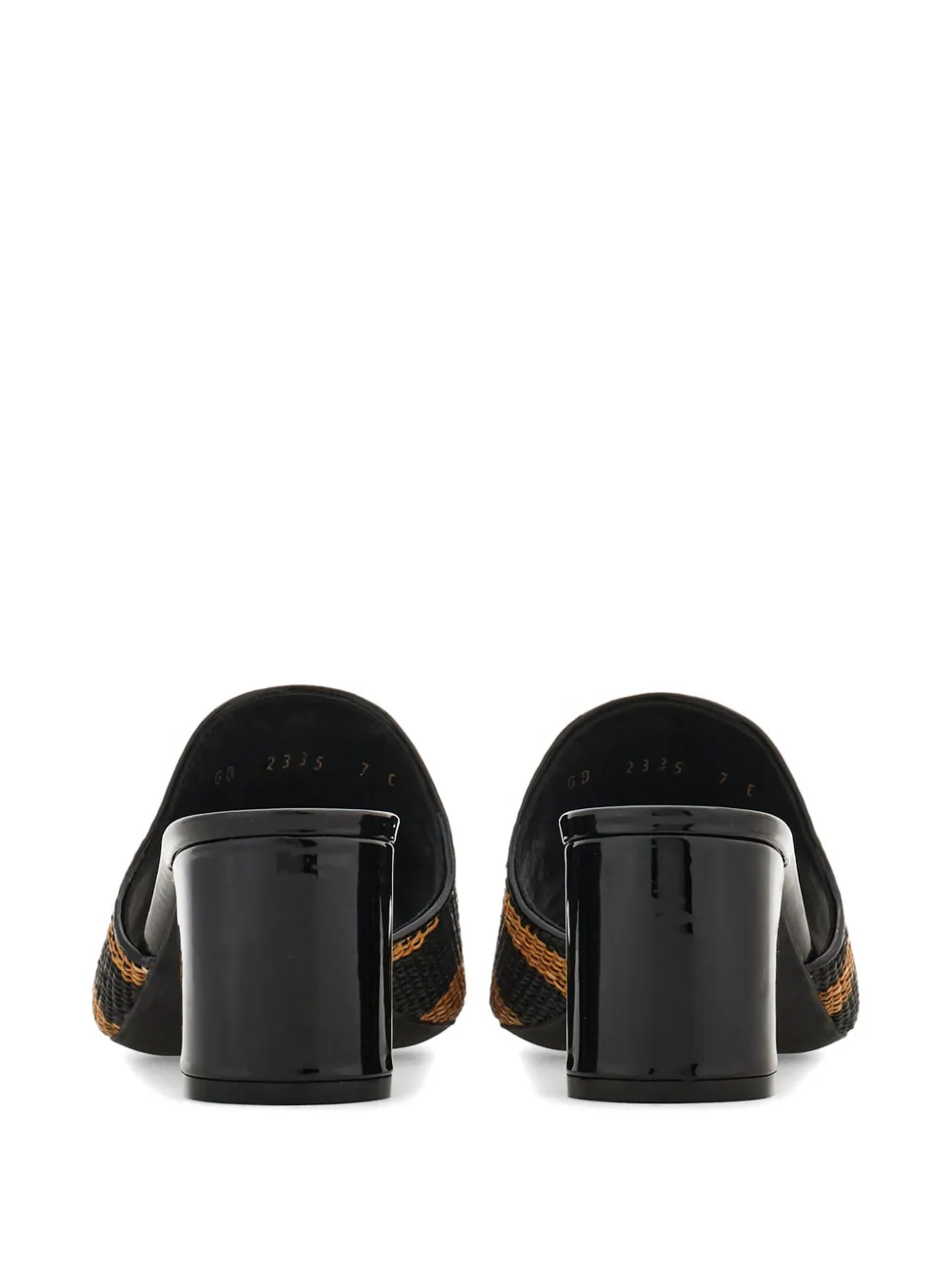 Ferragamo Gancini ornament mid-heel slides Bruin