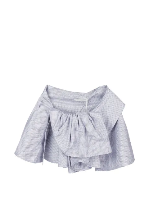 August Barron checked ruffled mini skirt