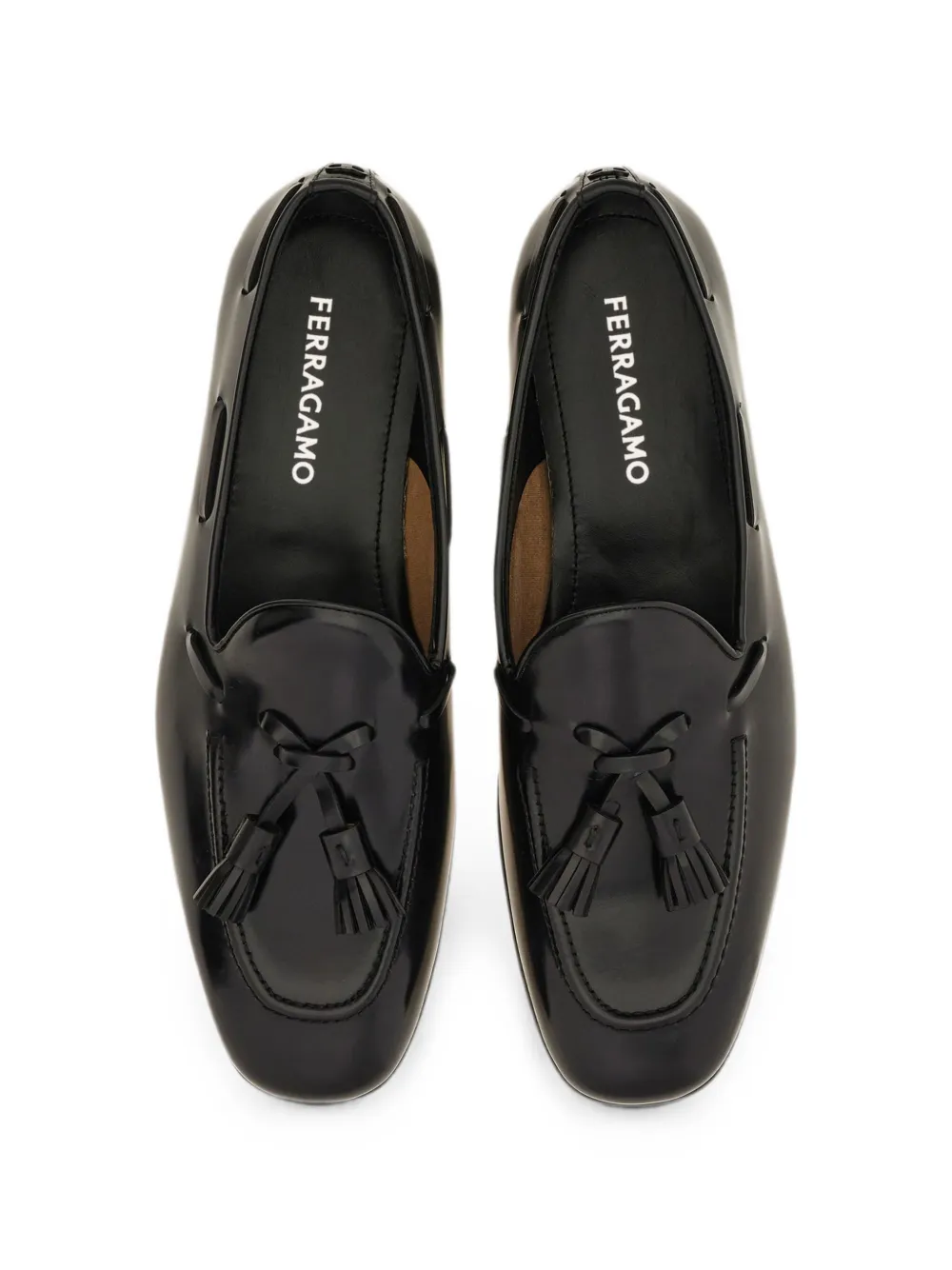 Ferragamo tassel loafers Zwart