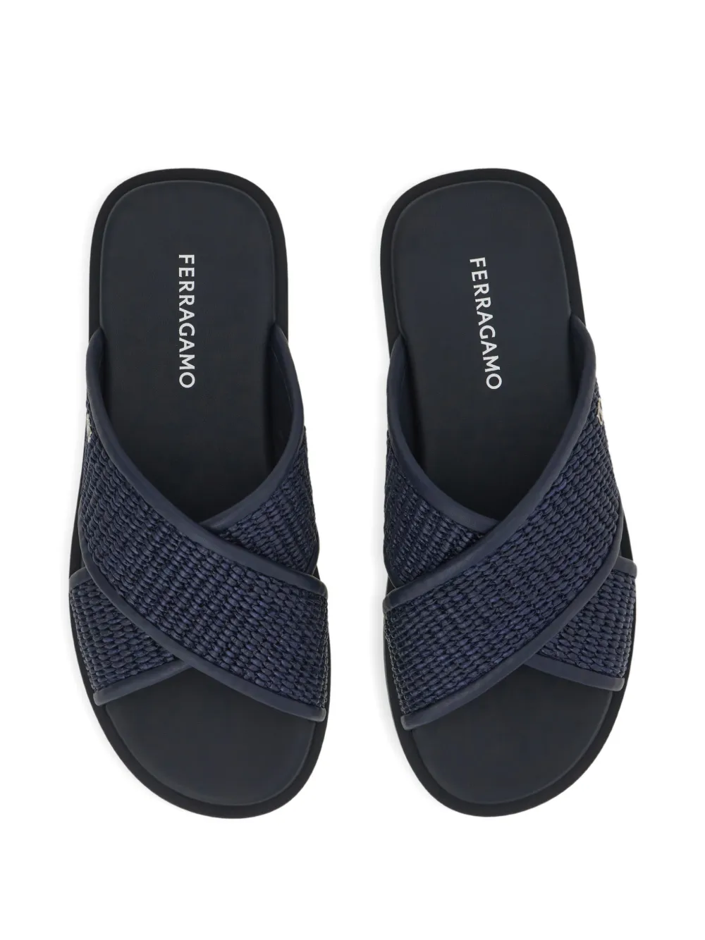 Ferragamo Gancini sandalen Blauw