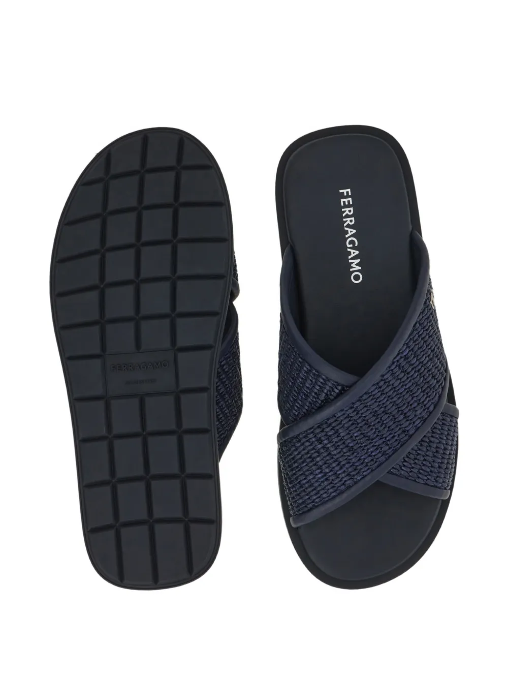 Ferragamo Gancini sandalen Blauw