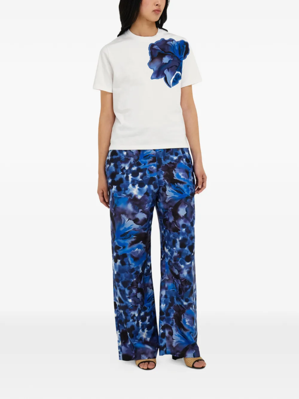 Ferragamo Zijden broek Blauw