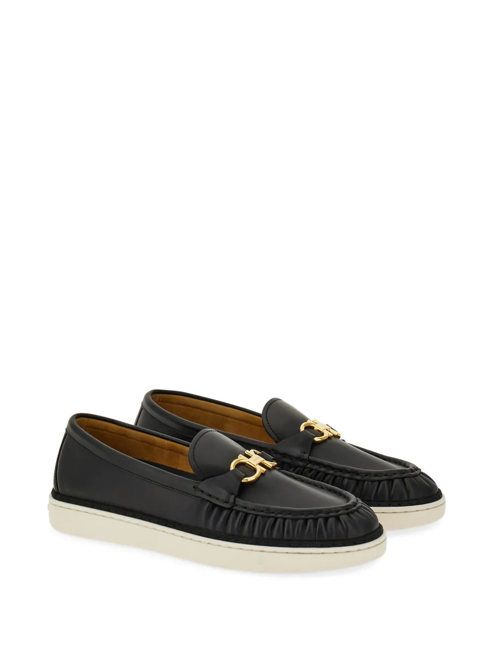 Ferragamo Gancini loafers Zwart