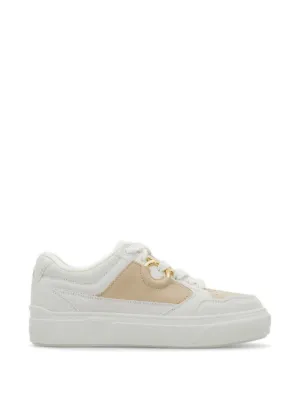 Miu Miu buckle-detail distressed-effect low-top Sneakers | White