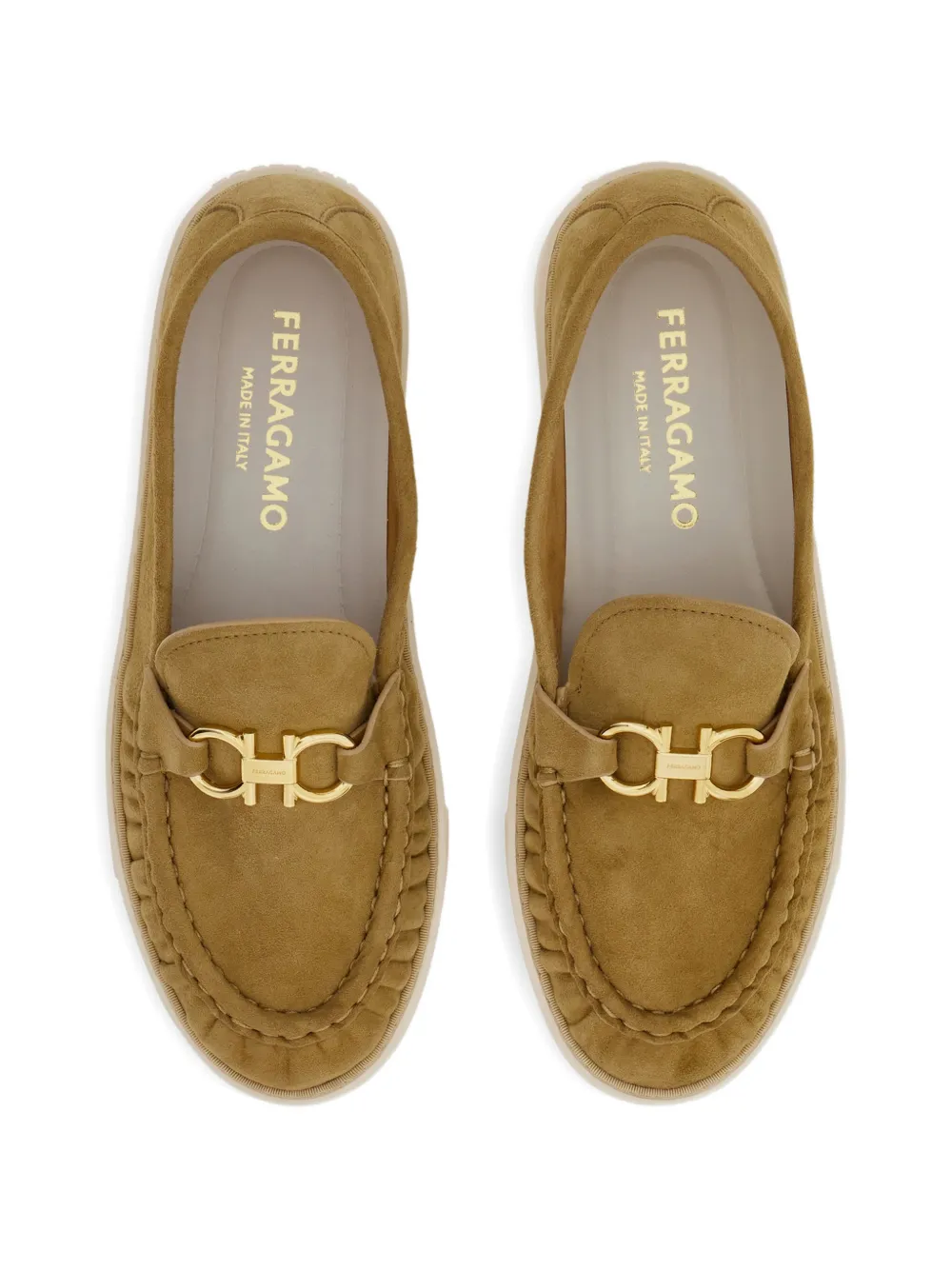 Ferragamo Gancini loafers Beige