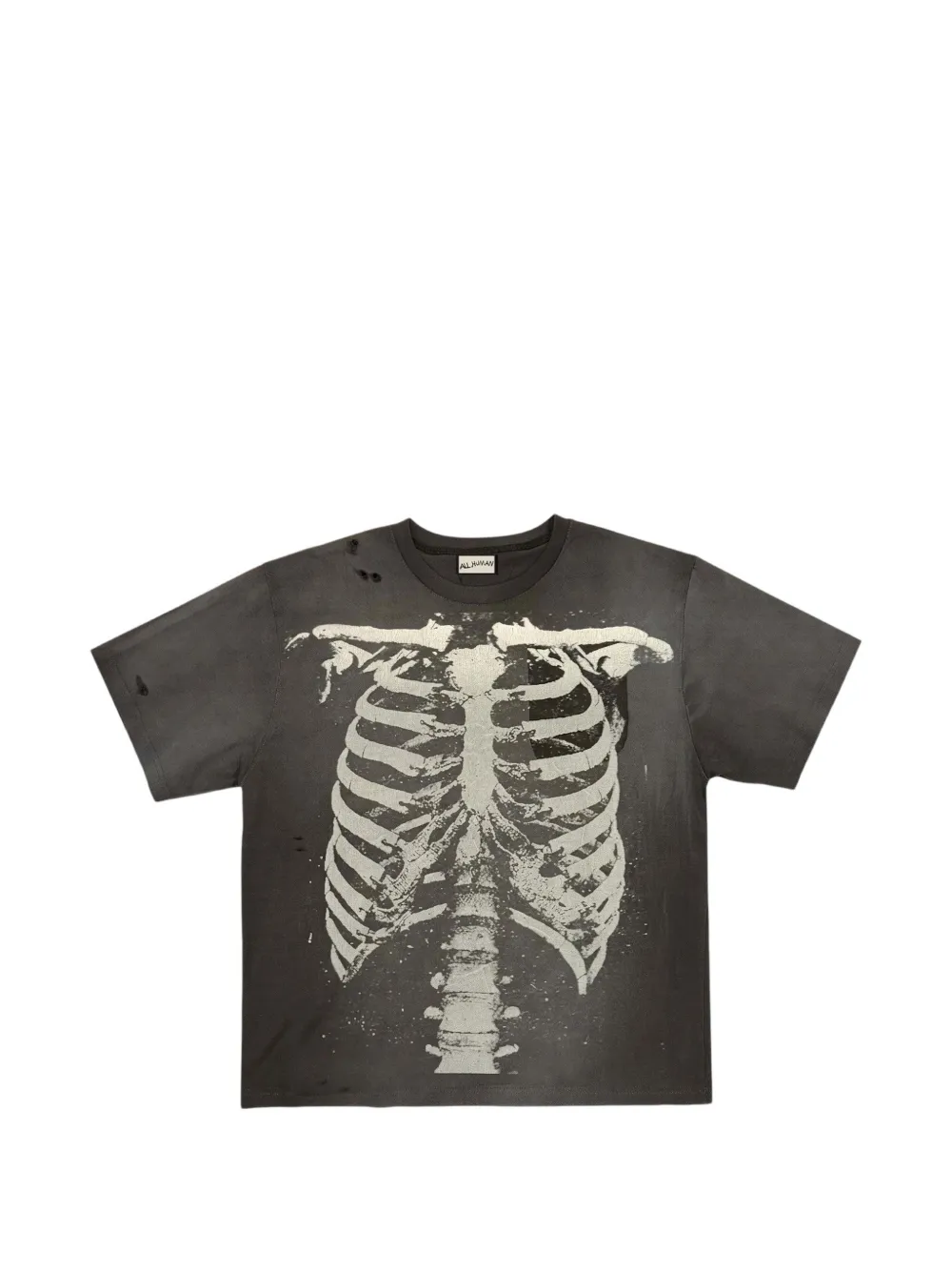 ALL HUMAN Real Friends distressed T-shirt - Grigio