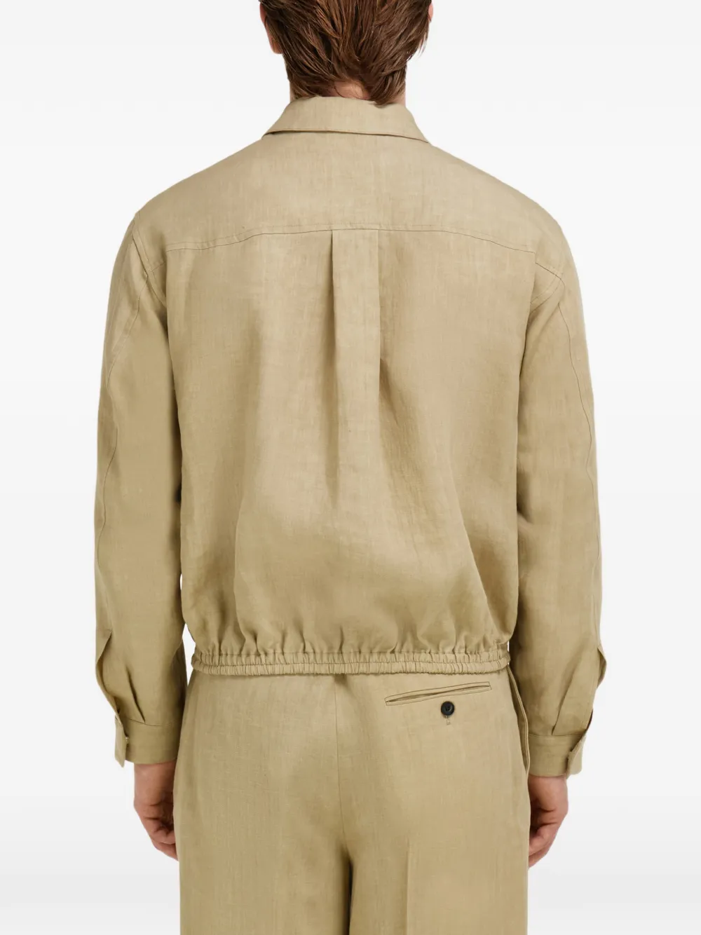 Ferragamo Linnen bomberjack Beige