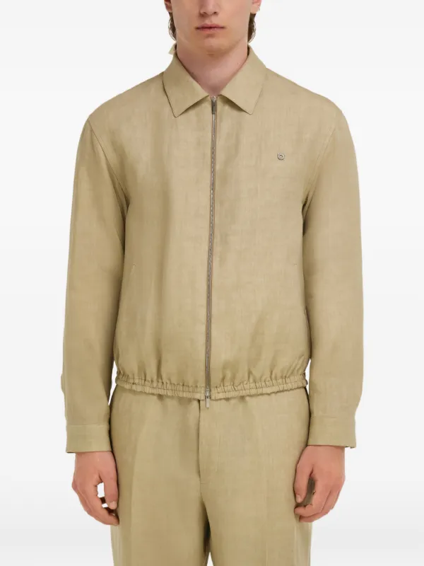 Ferragamo Linen Blouson | Neutrals | FARFETCH