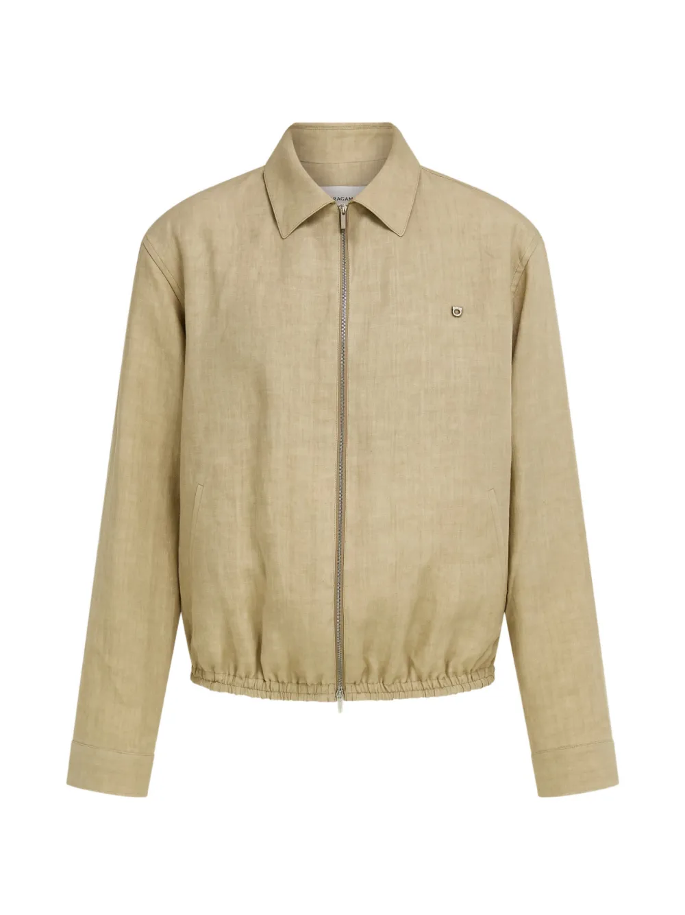 Ferragamo linen blouson - Toni neutri