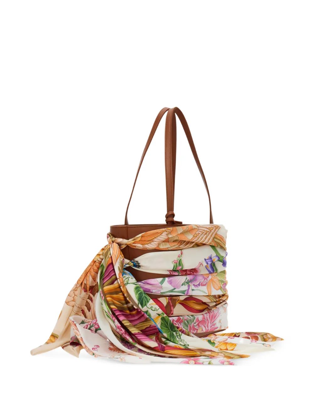 Ferragamo Shopper met sjaaldetail Beige