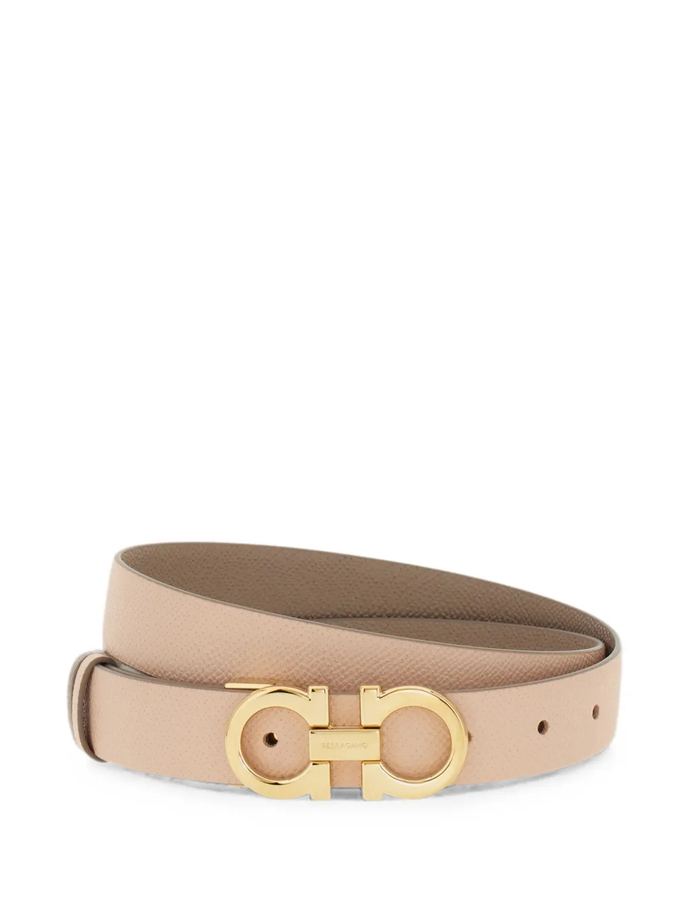 Ferragamo Gancini reversible and adjustable belt - Toni neutri