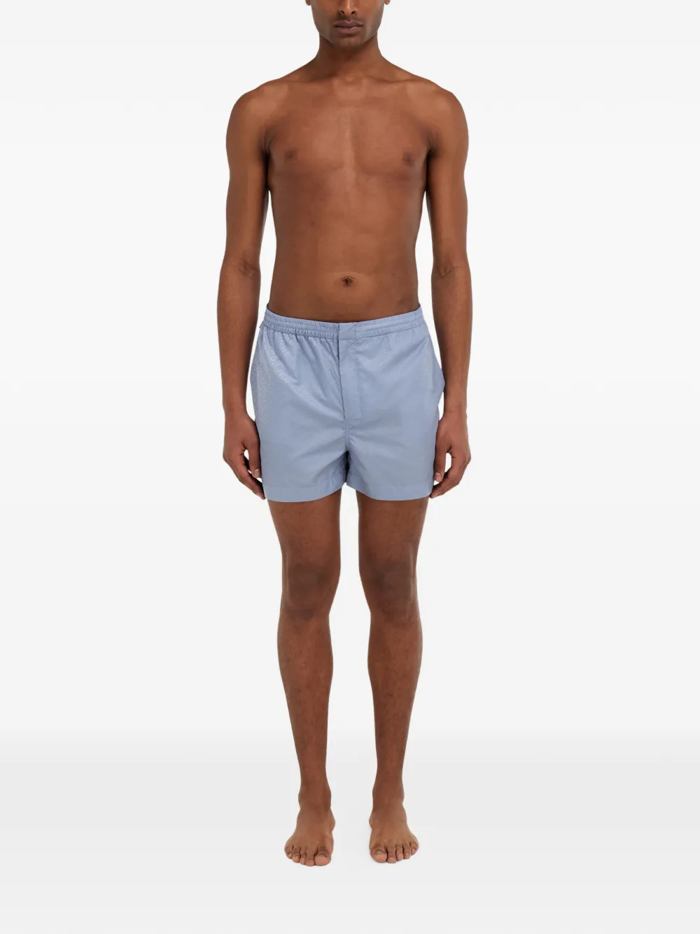 Ferragamo Gancini zwembroek met jacquard Blauw
