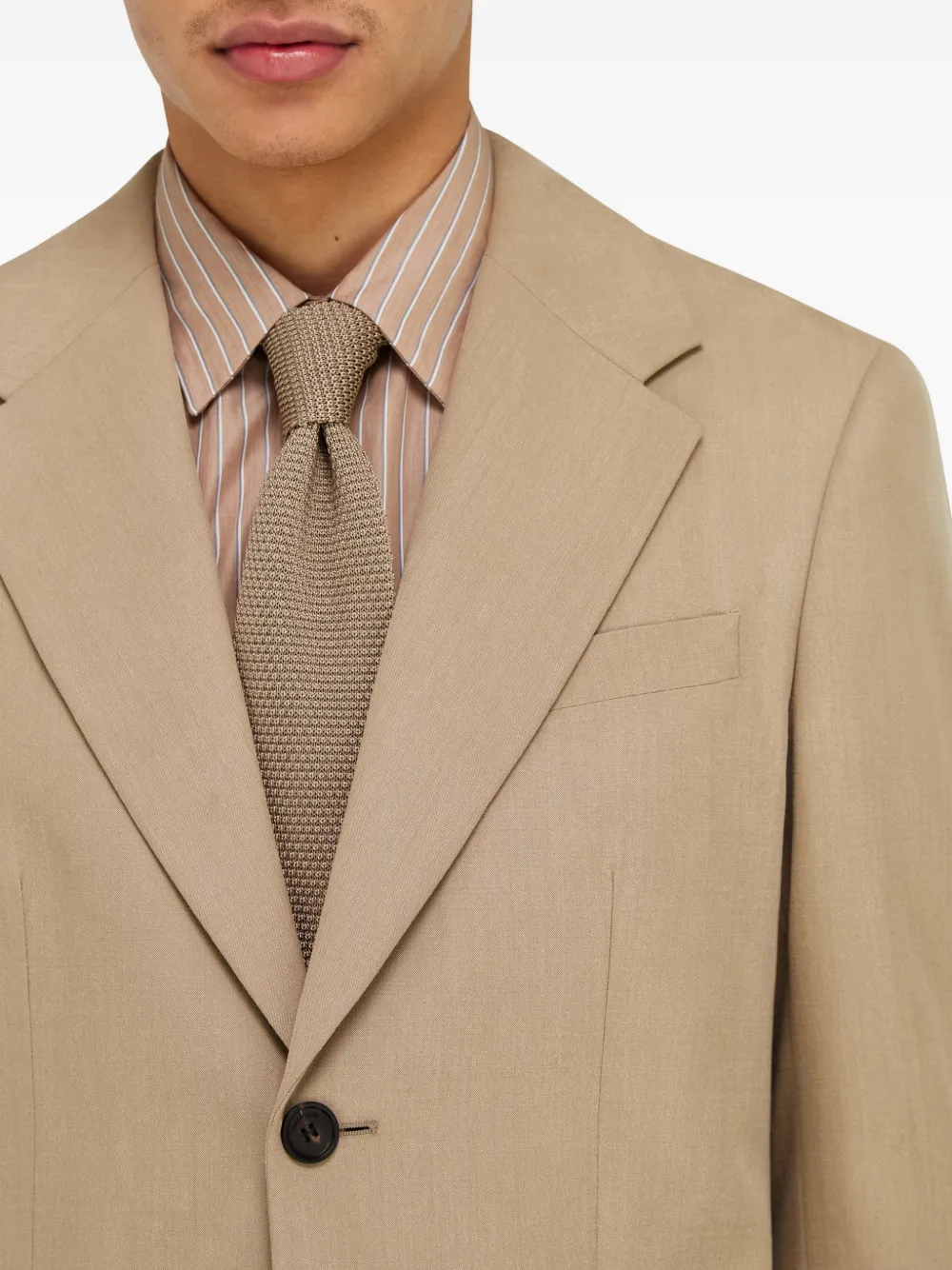 Ferragamo Blazer met enkele rij knopen Beige