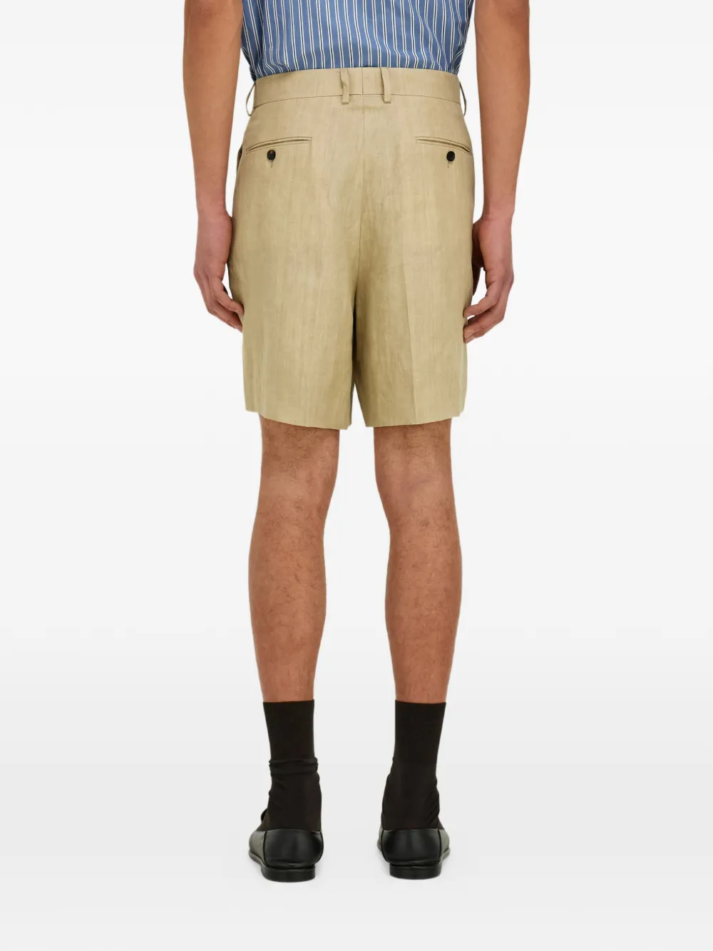 Ferragamo Linnen bermuda shorts Beige