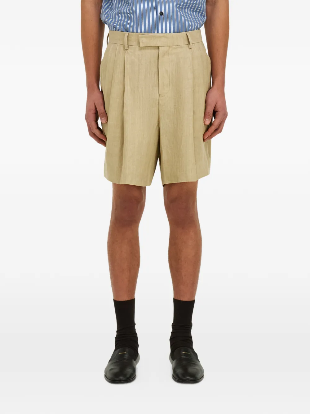 Ferragamo Linnen bermuda shorts Beige