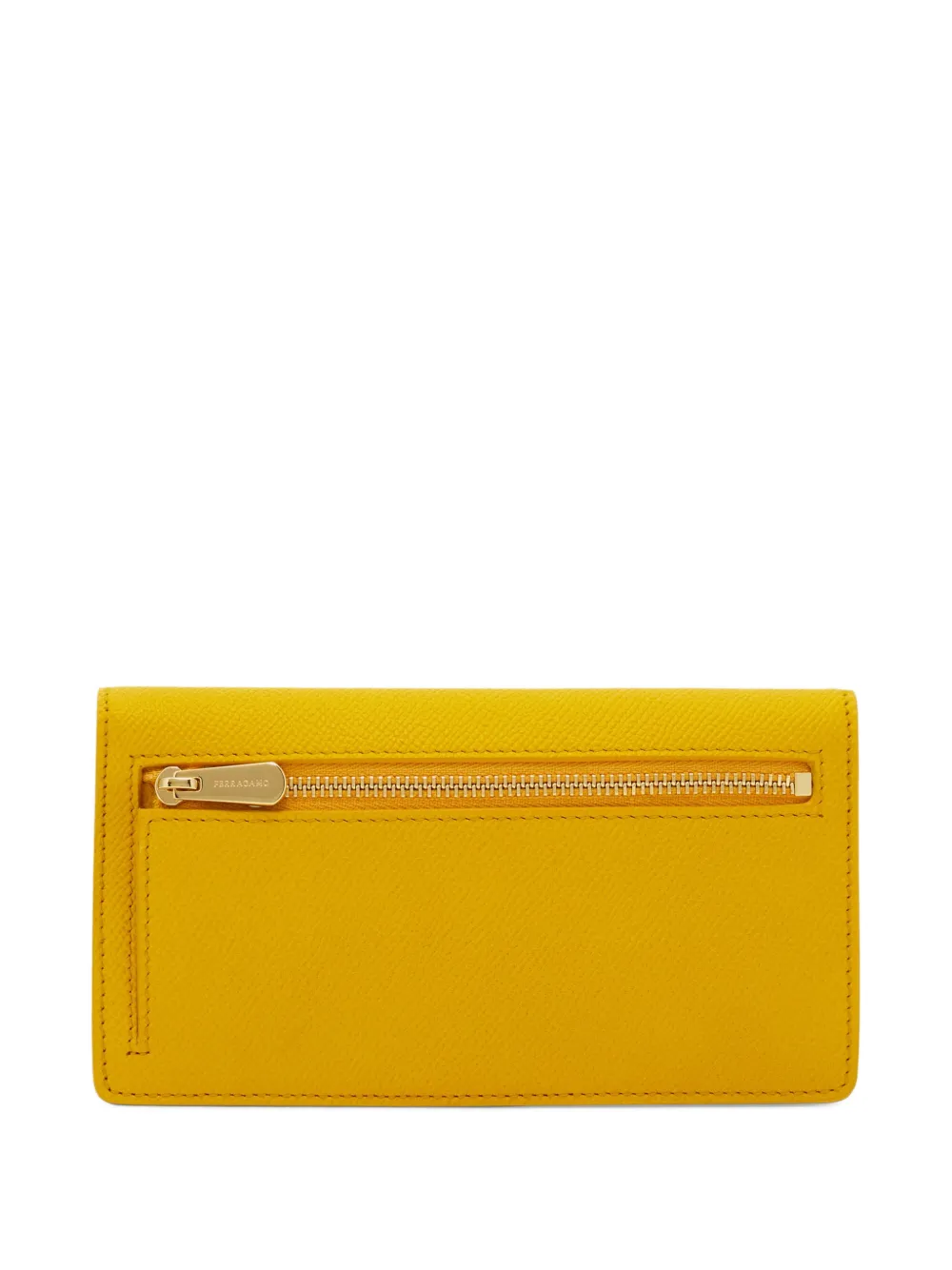  Ferragamo Cartera Continental Gancini - Amarillo 