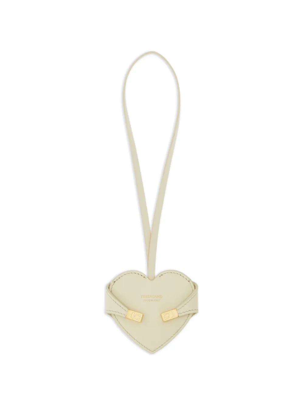 Ferragamo Hug heart mirror charm - White