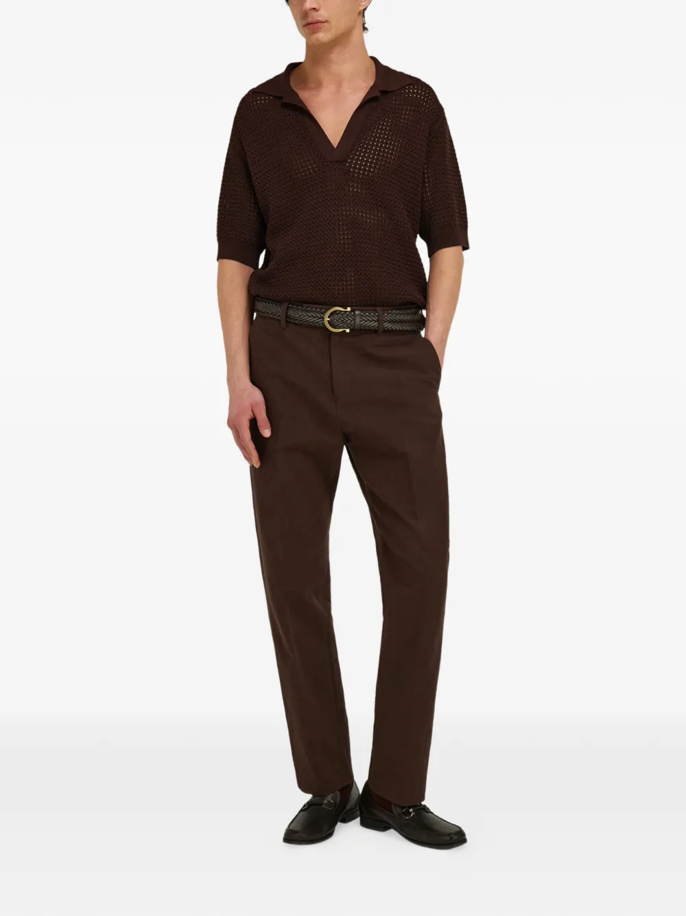 Ferragamo Gebreide polotop Bruin