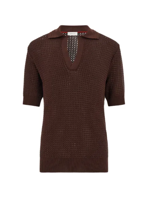 Ferragamo playera tipo polo tejida manga corta