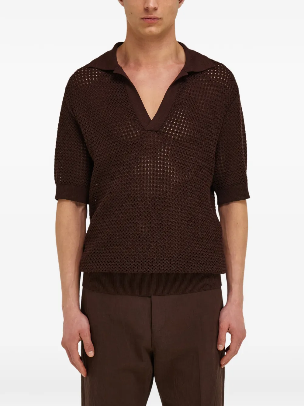 Ferragamo Gebreide polotop Bruin