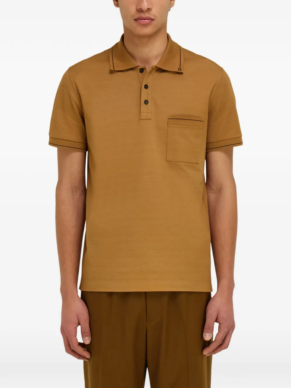 Ferragamo Gancini poloshirt Bruin