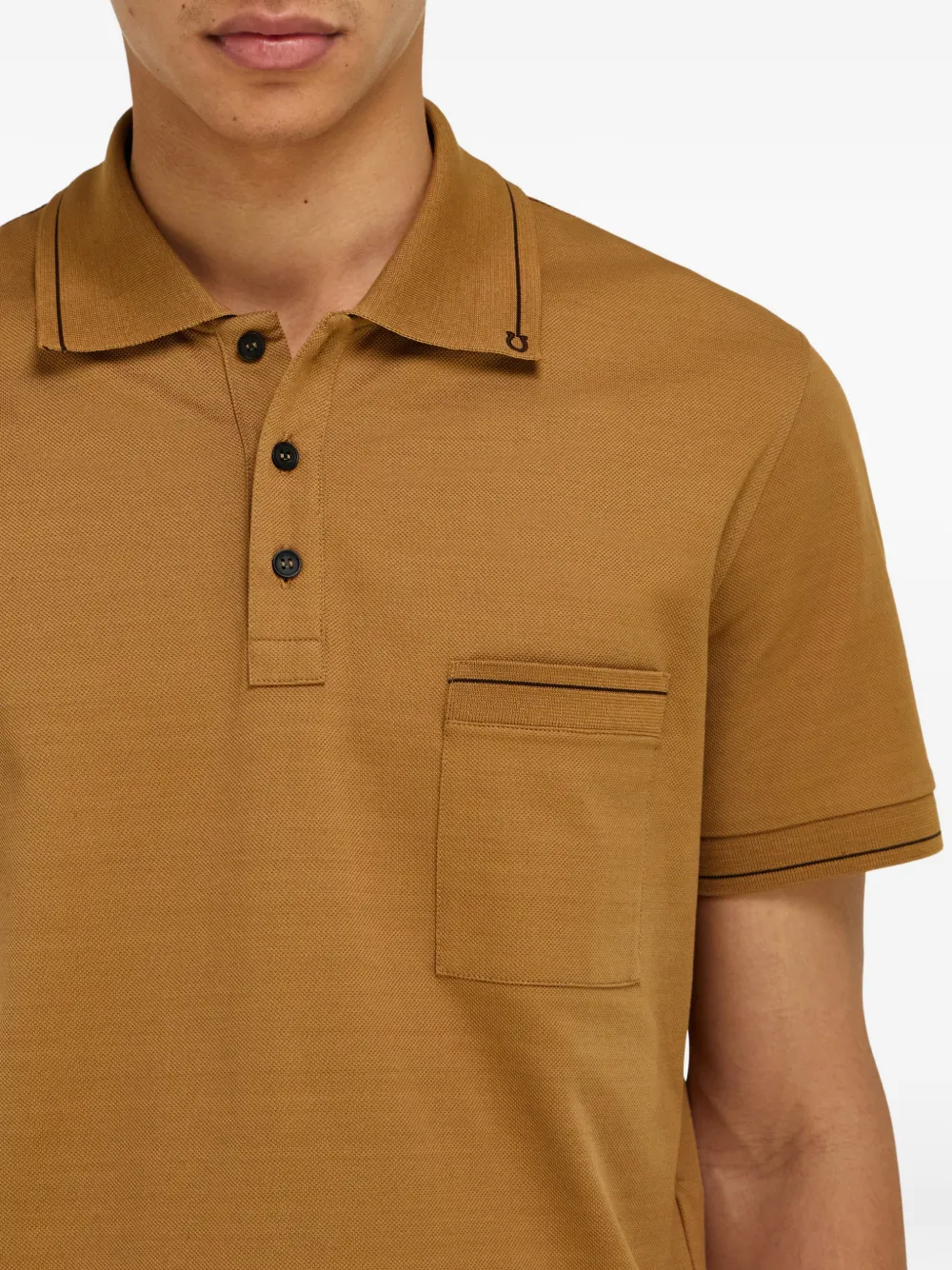 Ferragamo Gancini poloshirt Bruin