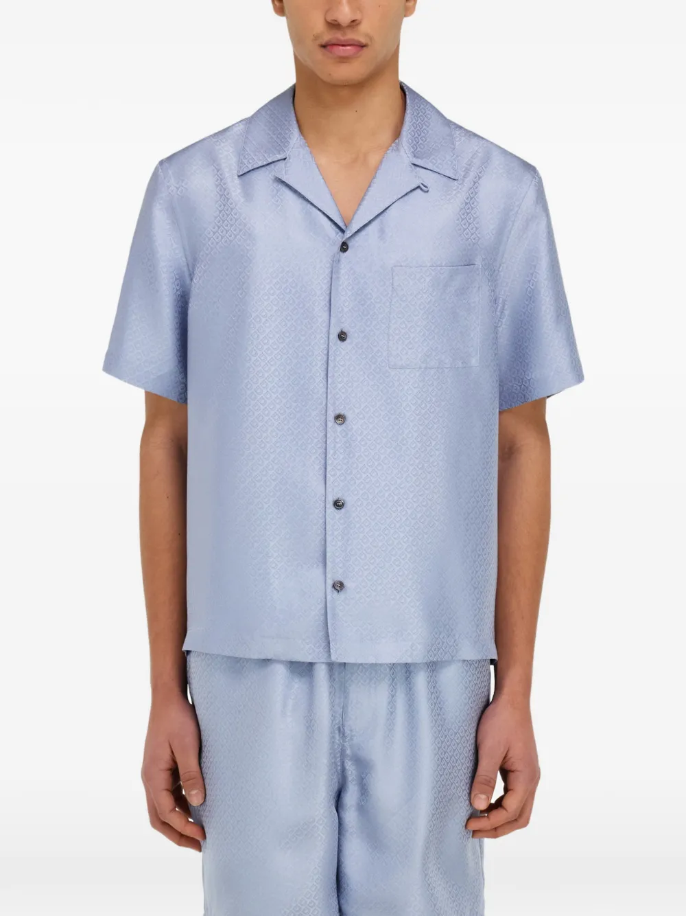 Ferragamo Overhemd met korte mouwen Blauw