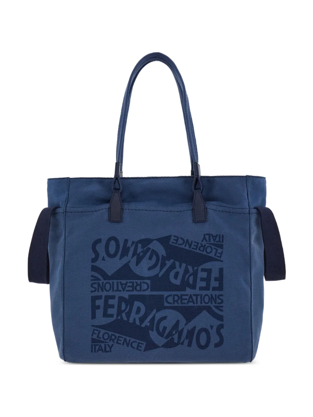 Ferragamo Tote Bag With Logo In Blue