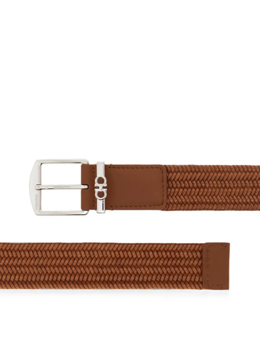 Ferragamo Geweven riem Bruin