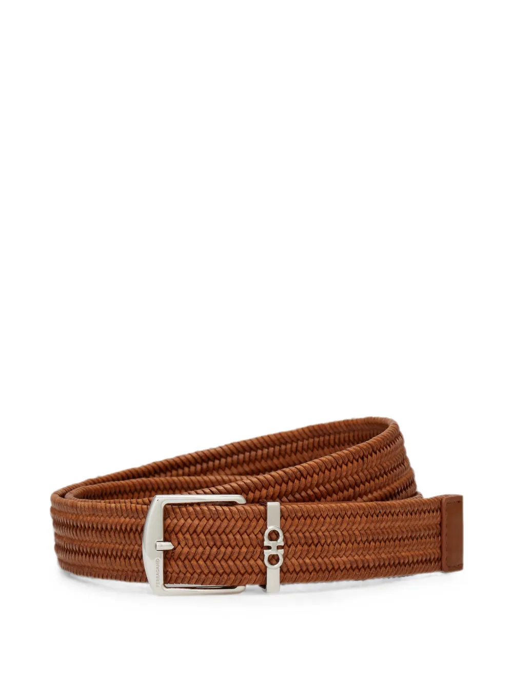 Ferragamo Geweven riem Bruin
