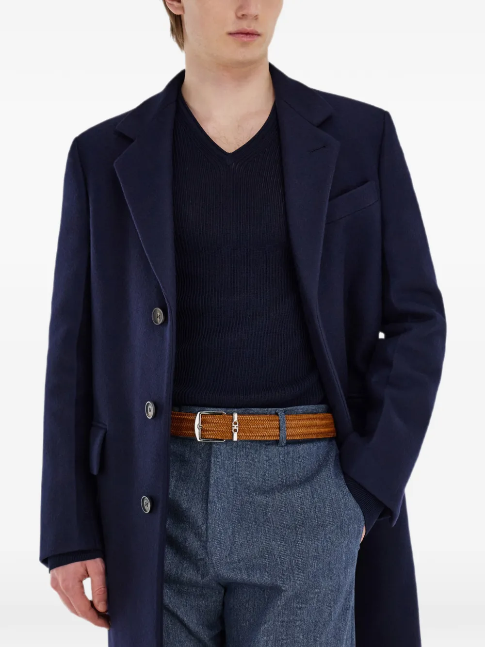 Ferragamo Geweven riem Bruin
