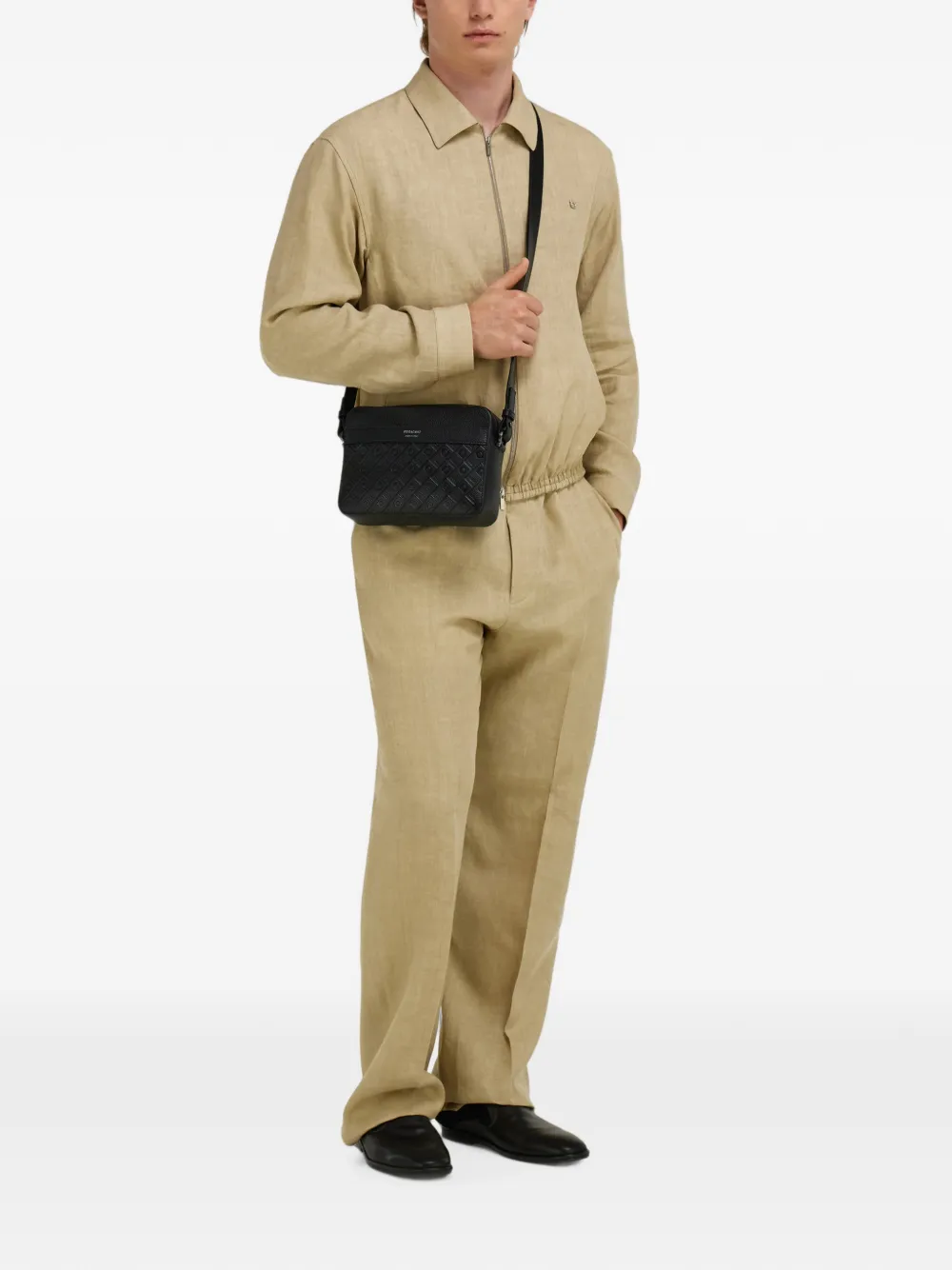 Ferragamo Schoudertas met monogram Zwart