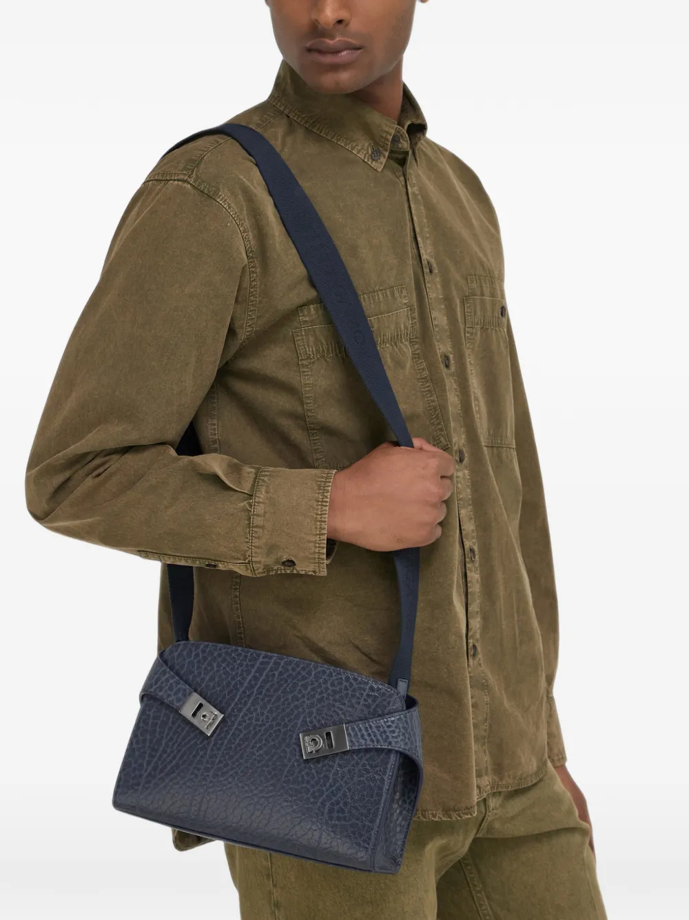 Ferragamo Hug messengertas Blauw