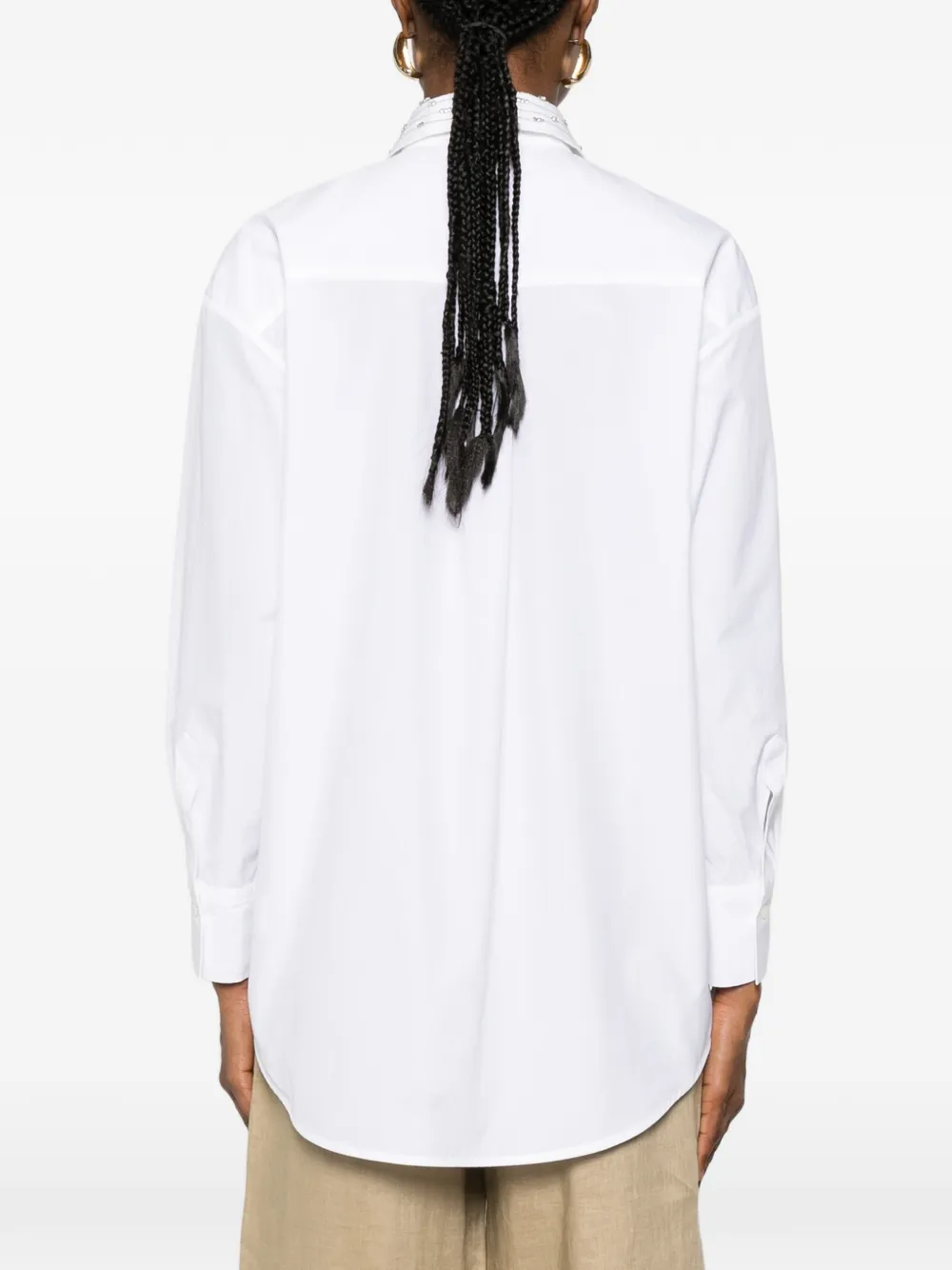 Fabiana Filippi blouse verfraaid met kristal Beige