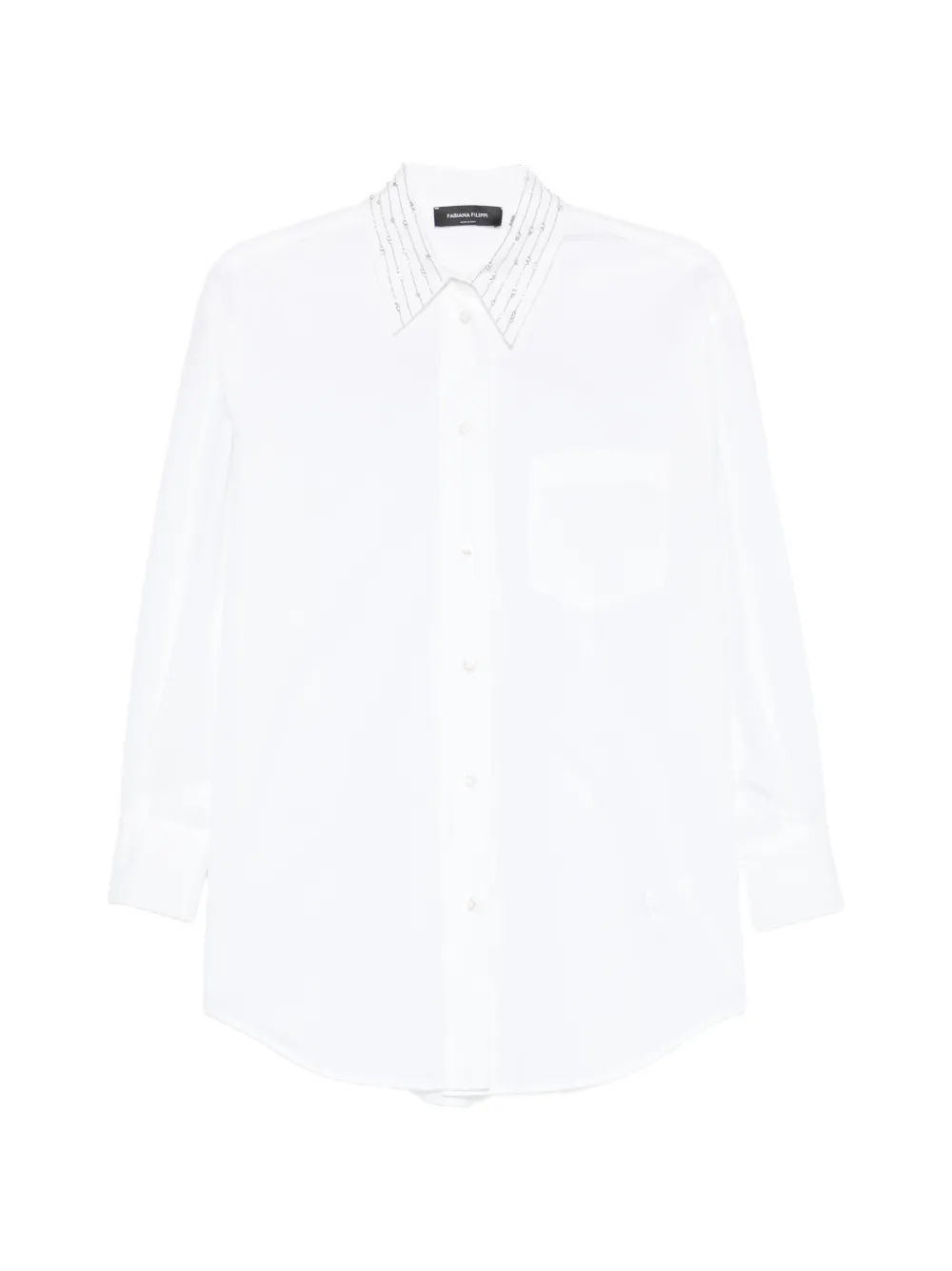 Fabiana Filippi crystal-embellished shirt - Nude