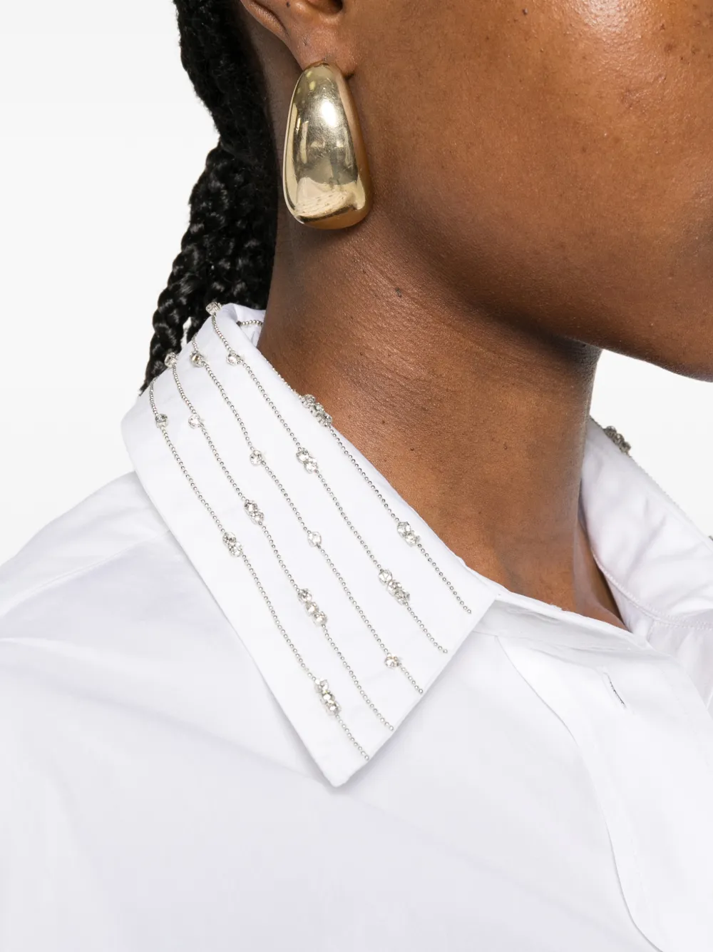Fabiana Filippi blouse verfraaid met kristal Beige