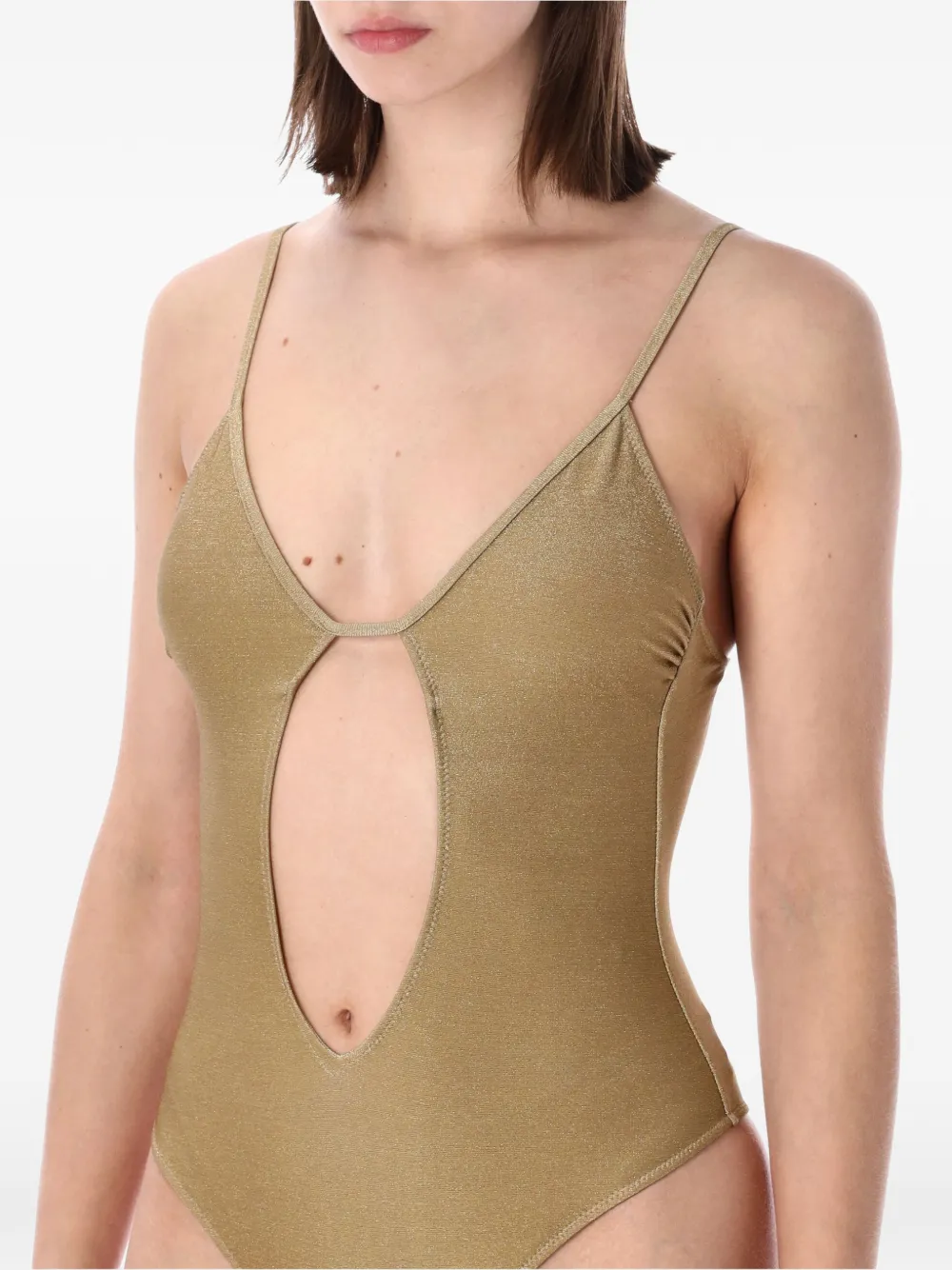 Matinée Lilly badpak met uitgesneden details Goud