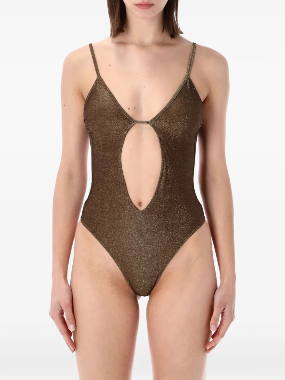 Matinée Lilly badpak met uitgesneden details Bruin