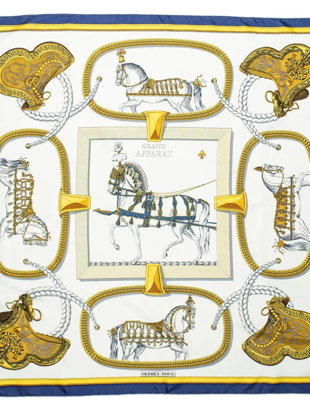 Hermès Pre-Owned Grand Apparat scarf - Bianco