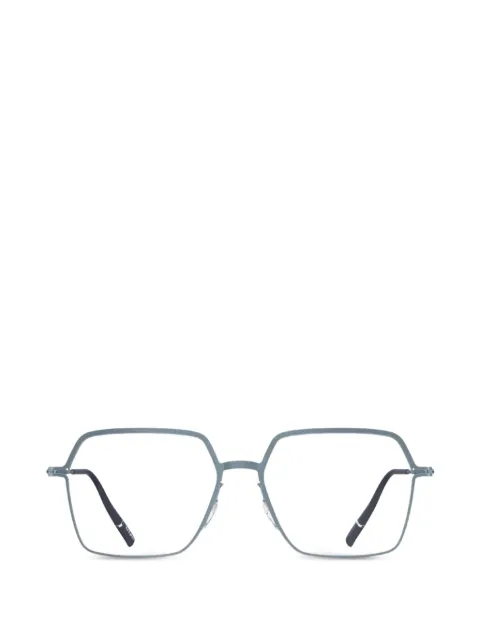 Silhouette titanium geometric-frame glasses