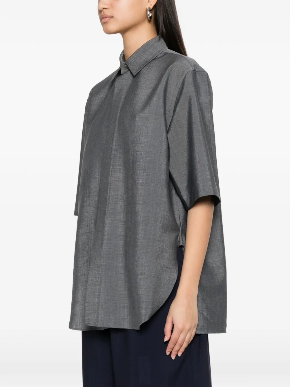 Sofie D'hoore Bodhi blouse met korte mouwen Blauw