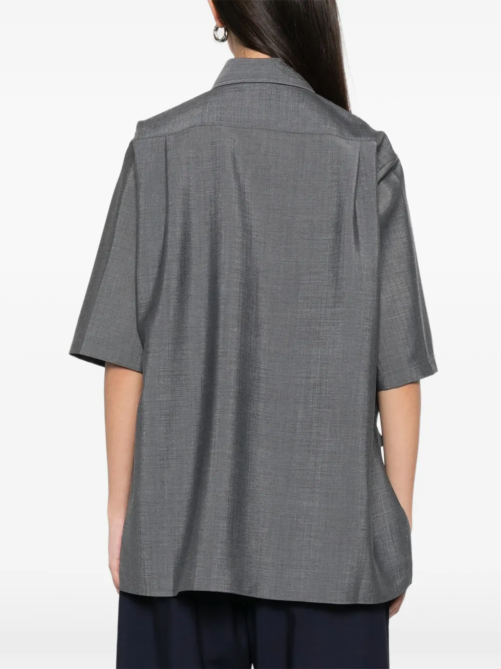 Sofie D'hoore Bodhi blouse met korte mouwen Blauw