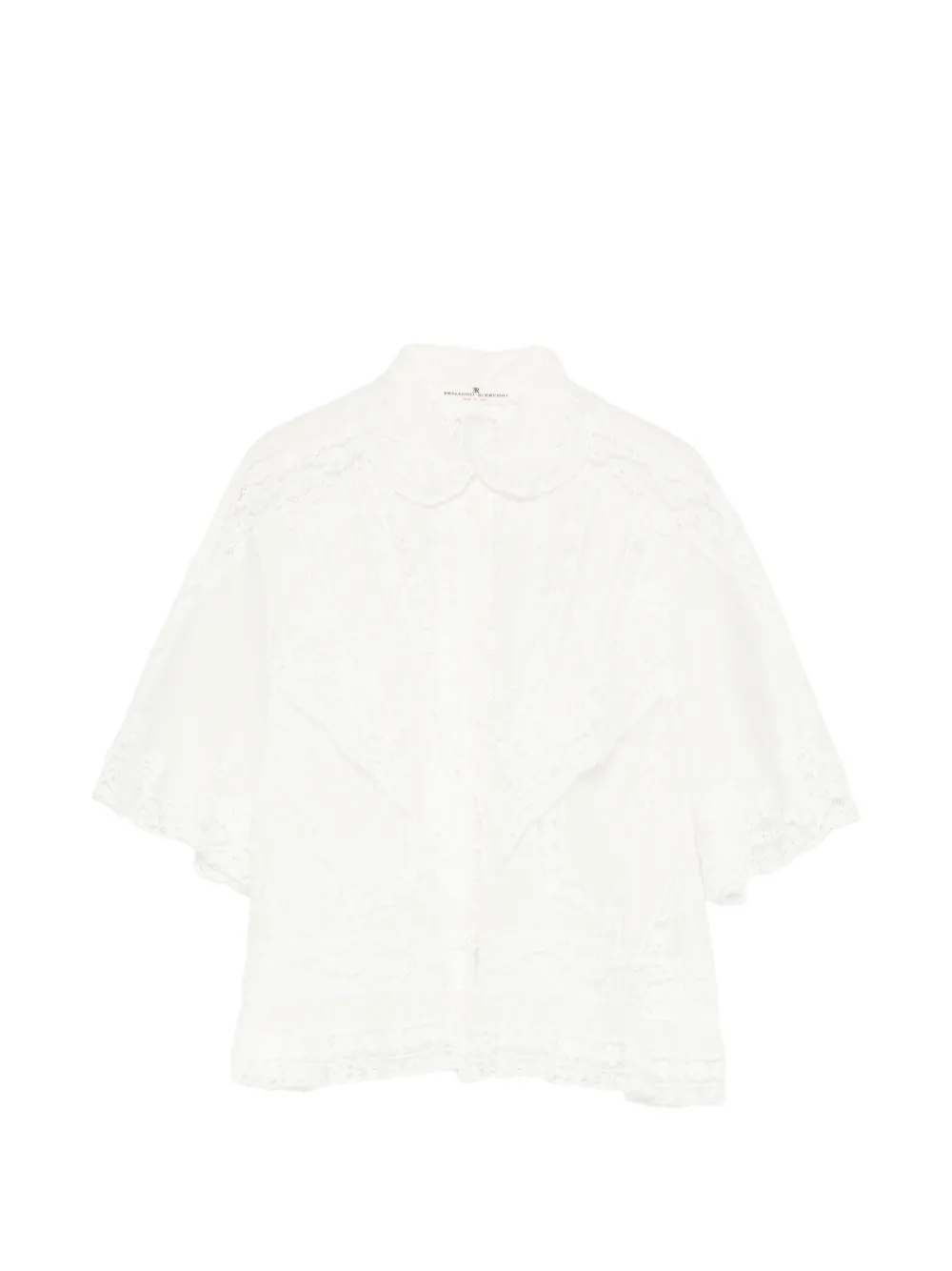 Ermanno Scervino lace-trims shirt - Bianco