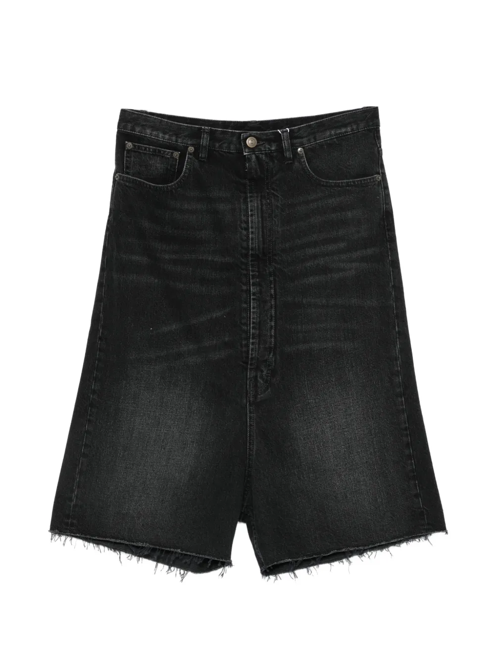 Maison Margiela raw-edge denim shorts - Nero
