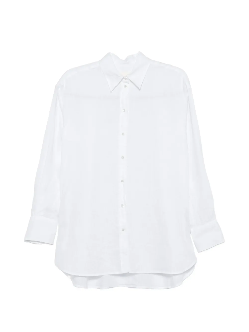 Xacus long-sleeve button-up shirt - Bianco