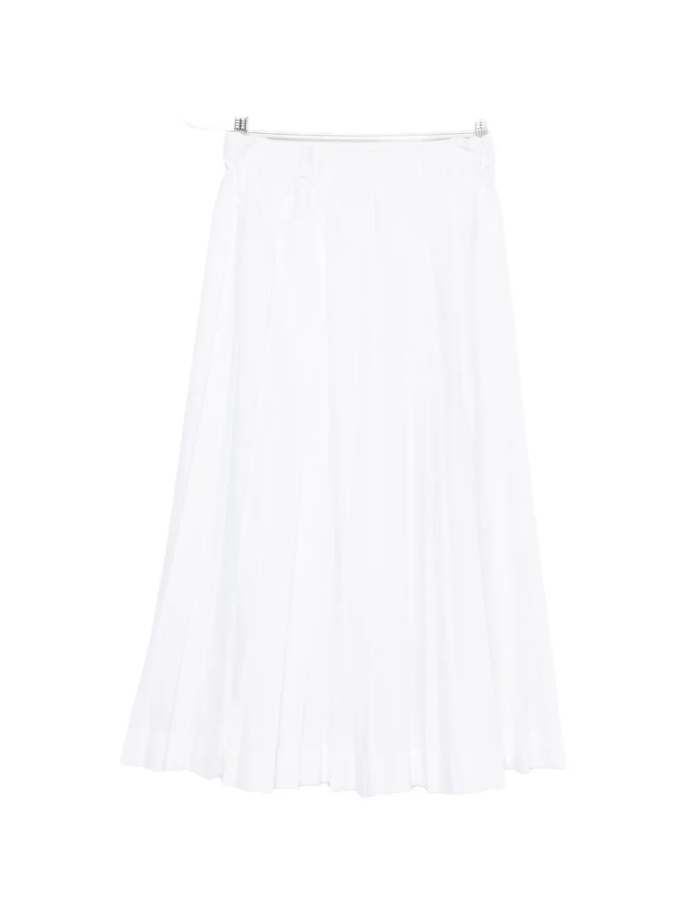Xacus A-line pleated midi skirt - Bianco