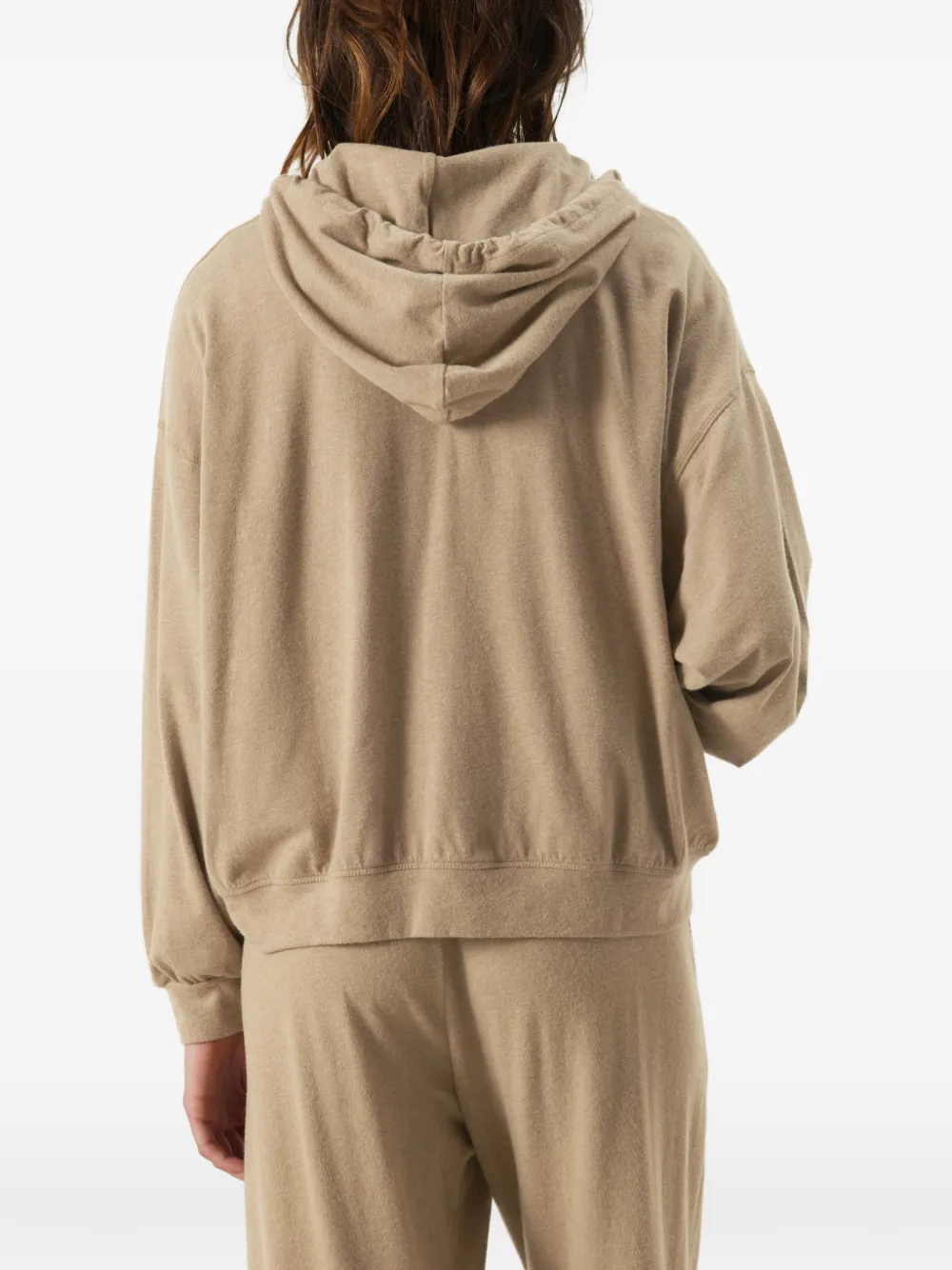 American Vintage Ypawood hoodie met rits Bruin